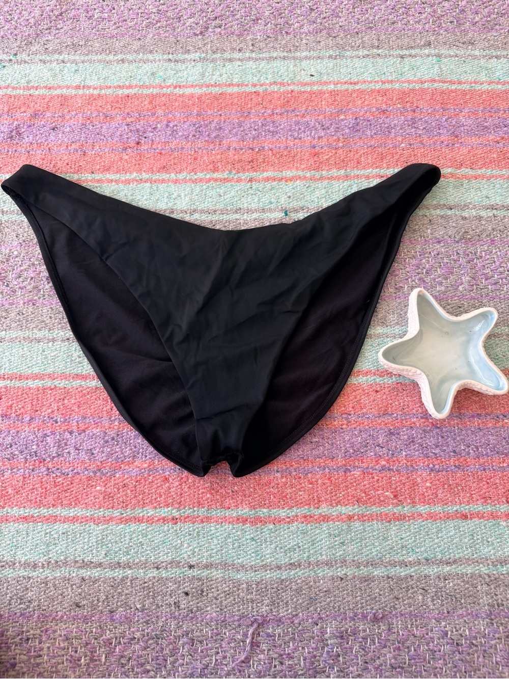 Black Ruched Cheeky Swim Bottoms Bikini Bottoms Est 3X Plus Size